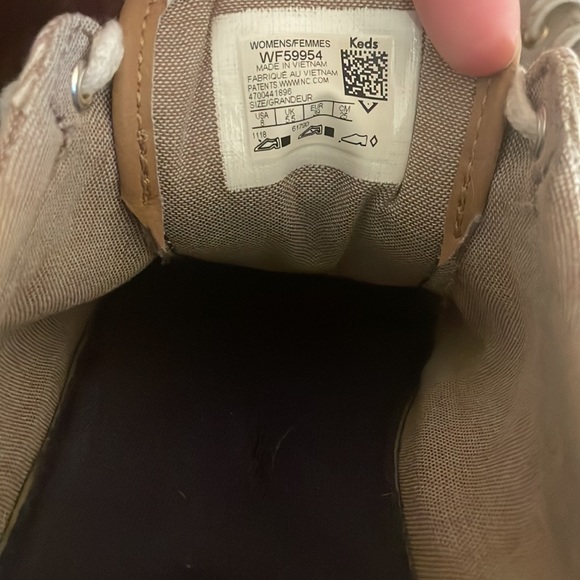 Tan & White Striped Keds Sneakers - Picture 7 of 7